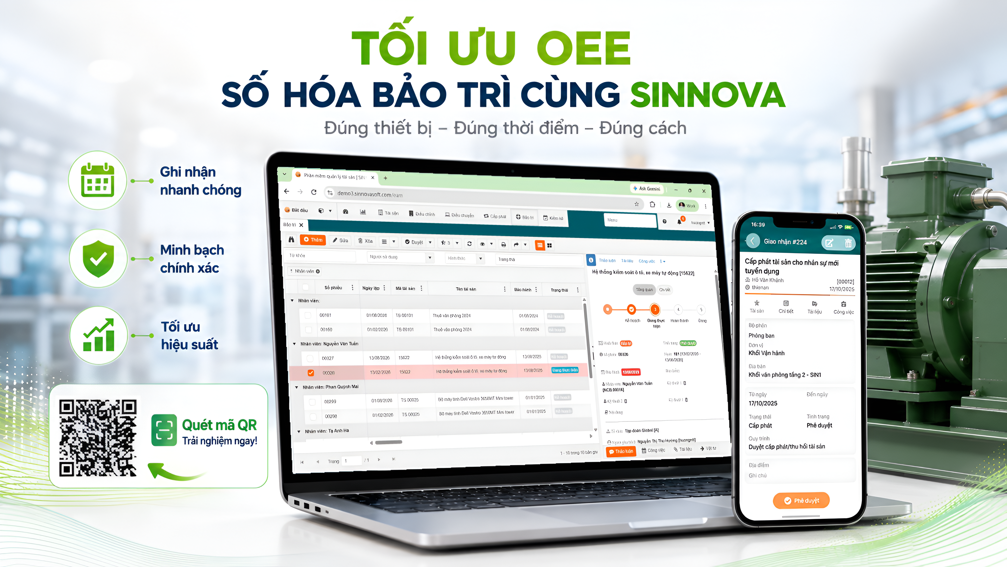 Giải pháp số hóa bảo trì nhằm tối ưu OEE và giảm dừng máy