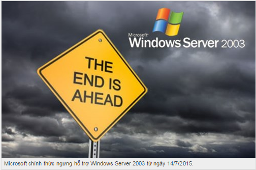 Từ 14/7/2015 Microsoft sẽ ngừng hỗ trợ Windows Server 2003